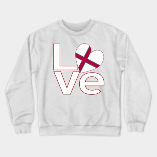 Red White Faroe Islands LOVE Crewneck Sweatshirt